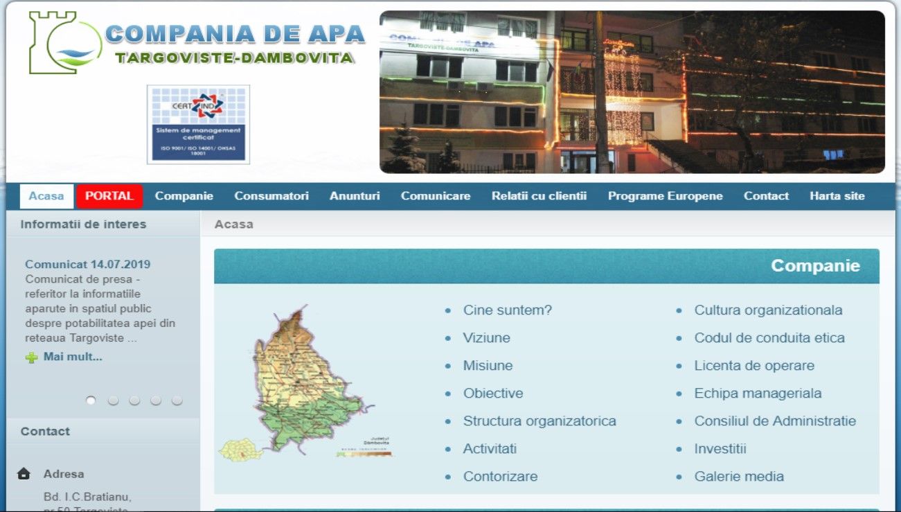 articol compania de apa