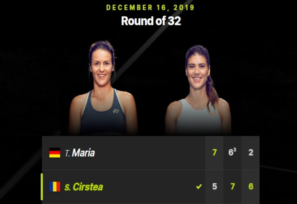 "Anul 2020" a început deja, în tenisul feminin. Sorana Cîrstea a reușit prima victorie