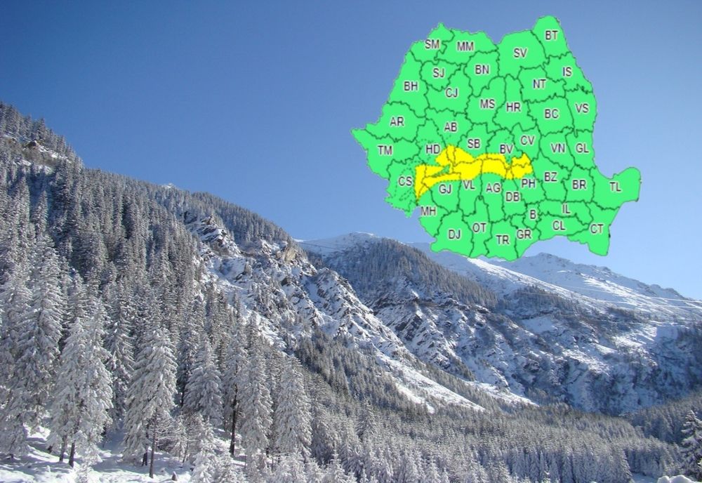 Atenționare meteo de tip Cod Galben, în Carpații Meridionali