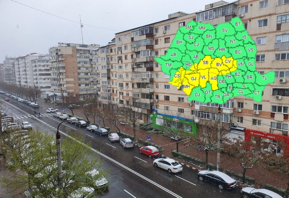 În Dâmbovița a revenit iarna. Cod galben de ninsori la munte, până pe 1 aprilie