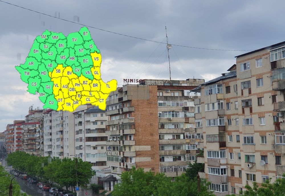 Cod galben de furtună prelungit în Dâmbovița (4 mai). Ploi torențiale în județ
