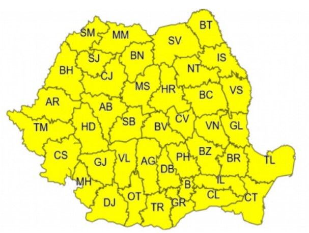 cod galben 11 13 iunie