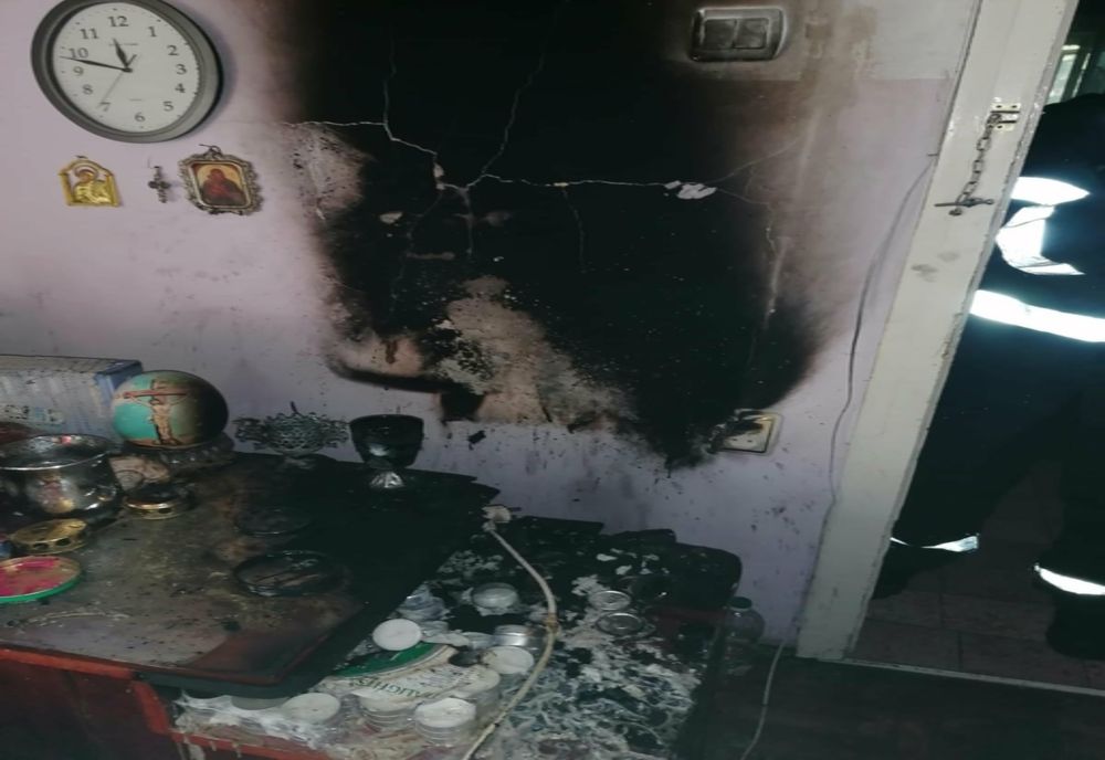 Incendiu într-un apartament din municipiul Târgoviște