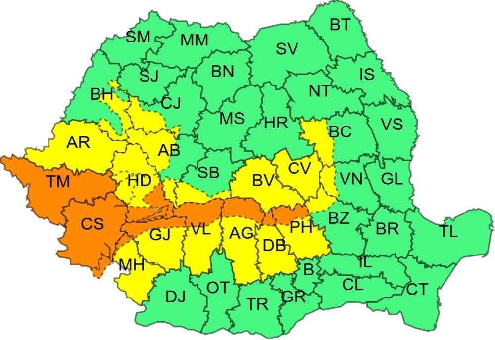 Cod portocaliu de viscol puternic și ninsori abundente în zonele de munte  a județelor Dâmbovița și Prahova