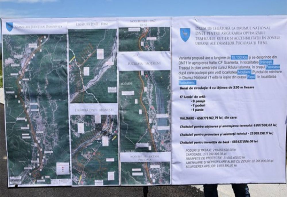 Centura ocolitoare a orașelor Pucioasa și Fieni, care va străbate județele Dâmbovița și Prahova, o investiție de circa 111.000.000 de euro