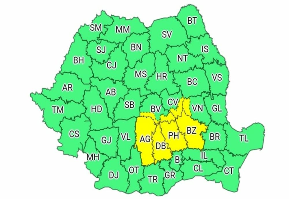 Avertizare meteorologică pentru județul Dâmbovița: Cod Galben de instabilitate atmosferică până diseară!