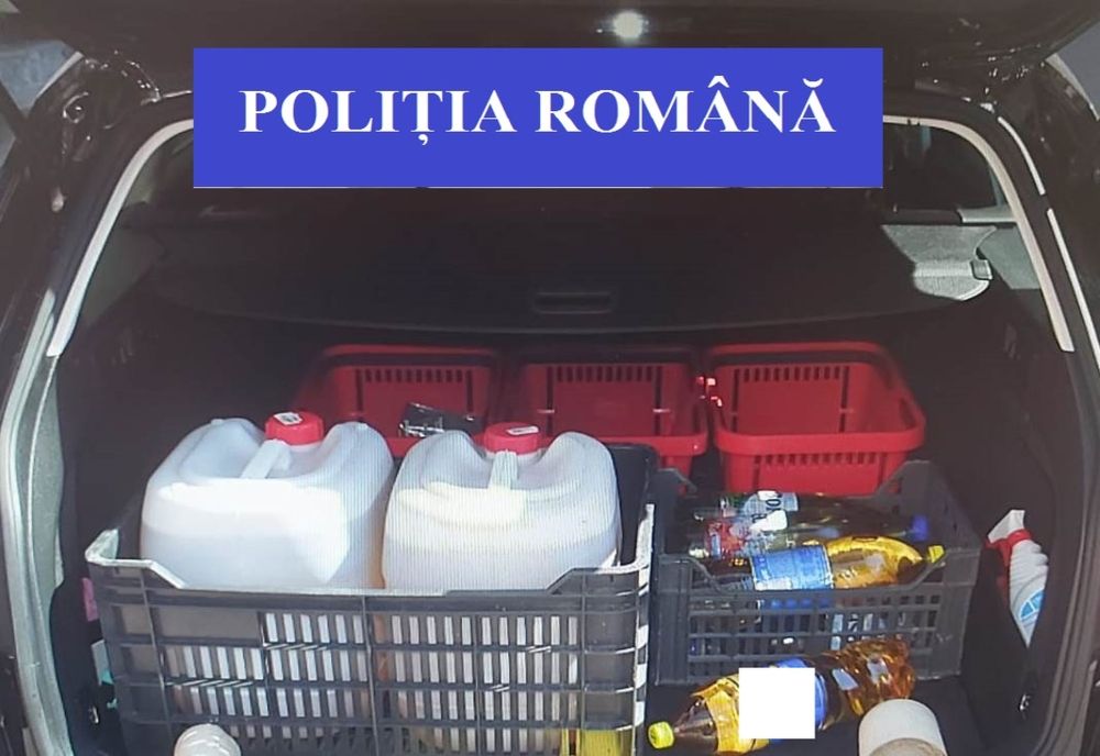 Dâmbovița. 700 de litri de rachiu, confiscate de oamenii legii după un control în trafic