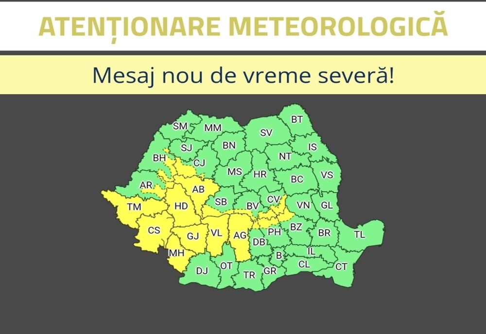 Cod galben de vreme rea, în zona montană a județului Dâmbovița!