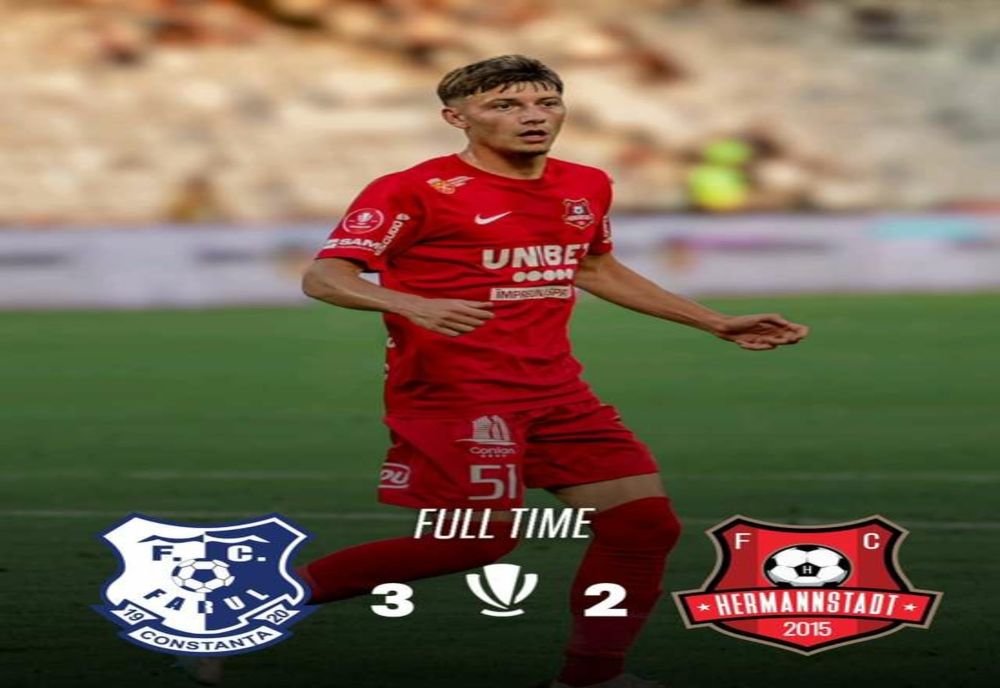 FOTBAL: FARUL CONSTANŢA A ÎNVINS-O PE FC HERMANNSTADT (3-2), ÎN SUPERLIGĂ