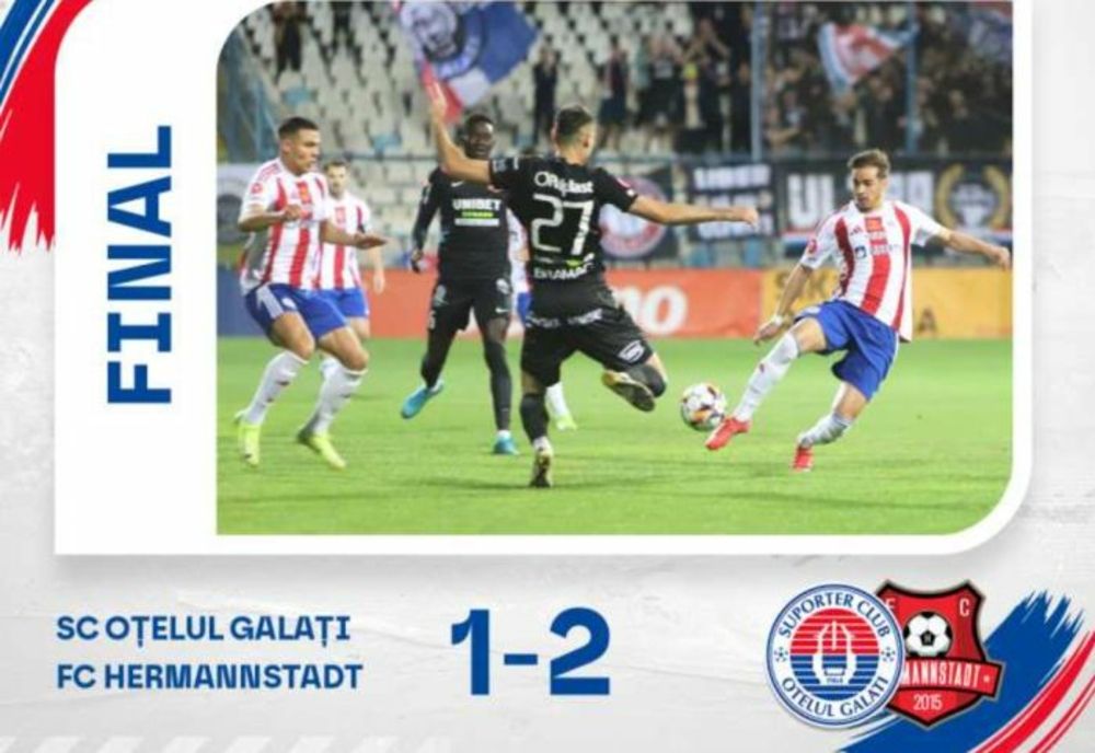 FOTBAL: OȚELUL GALAȚI - FC HERMANNSTADT 1-2, ÎN PLAY-OUT