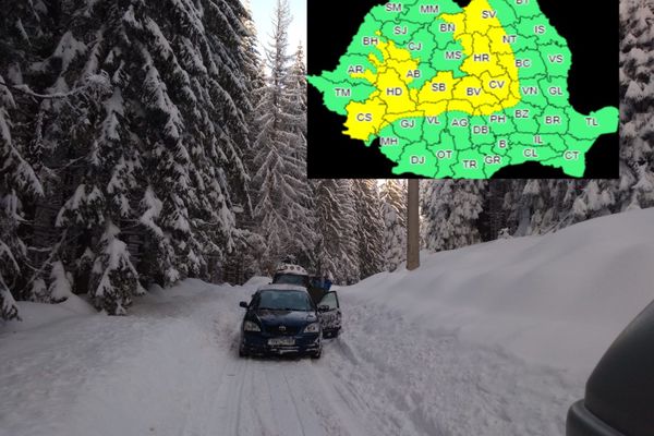 Cod galben de viscol și căderi masive de zăpadă, pentru nordul județului Dâmbovița