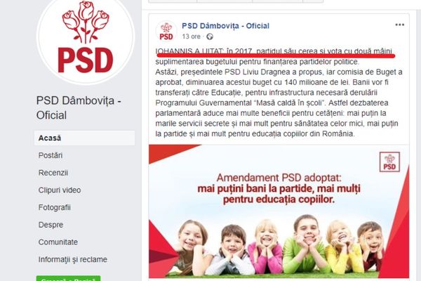 PSD Dâmbovița- Atac la Iohannis, în scandalul banilor pentru partide