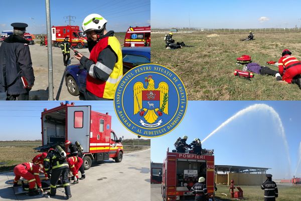 Exercițiu de amploare al ISU Dâmbovița, la Conțești