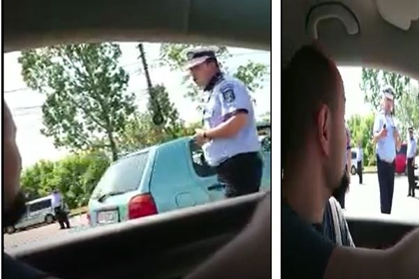 Video| Incredibil! Unui șofer i se cere parola, de către un polițist, la intrarea în Târgoviște, în ziua mitingului electoral