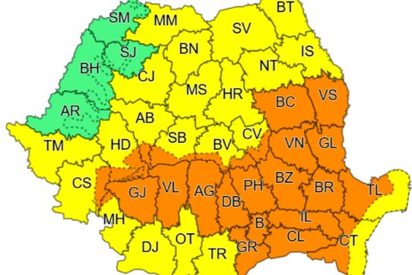 Atenție! Cod portocaliu de furtună și în Dâmbovița