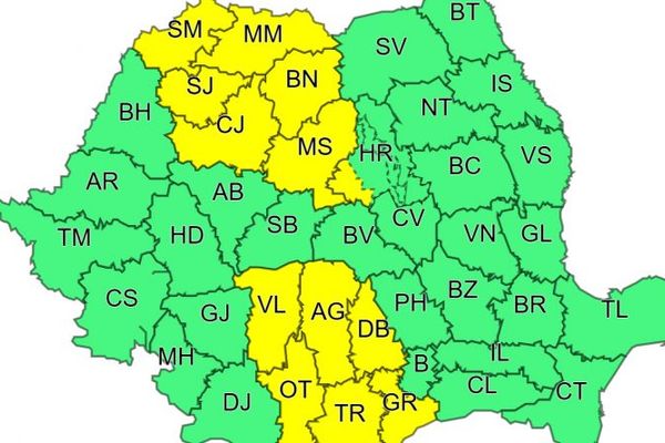 Furtună și COD GALBEN , în Dâmbovița