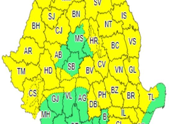 Ziua și Codul. Noi avertizări de furtună și căderi importante de precipitații
