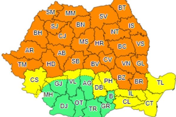 Revin furtunile! Cod galben de vijelie și grindină, pentru Dâmbovița