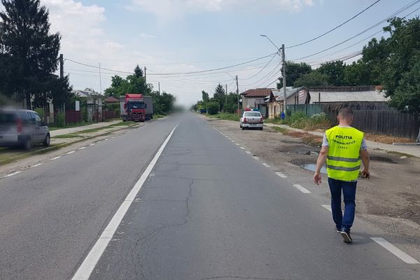 Accient pe Dn 7. Pieton spulberat de o mașină, în Titu