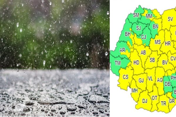 Ploile continuă. Codul galben a fost restrâns pentru nordul județului Dâmbovița