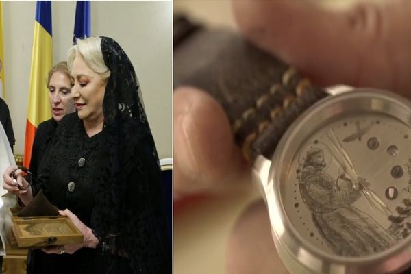 Foto| Ceasul primit cadou de Papa Francisc, din partea Guvernului, este realizat la Pucioasa