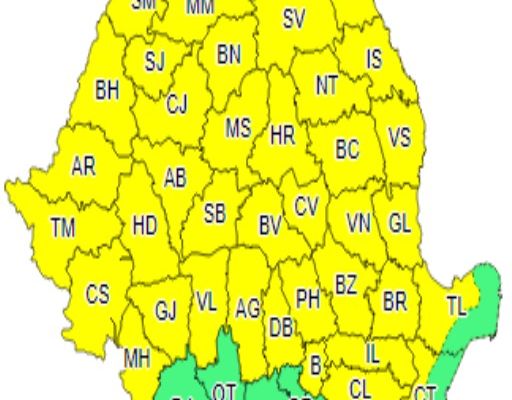 Alertă nouă de furtună! Cod Galben și pentru Dâmbovița (hartă)