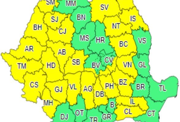 Cod galben de ploi prelungit, în Dâmbovița