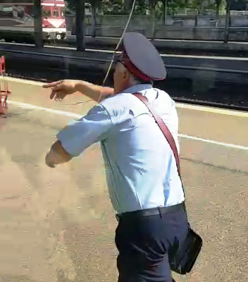 VIDEO Controlor de pe Săgeata Albastră, aproape să fie uitat în gară. Momentul hazliu