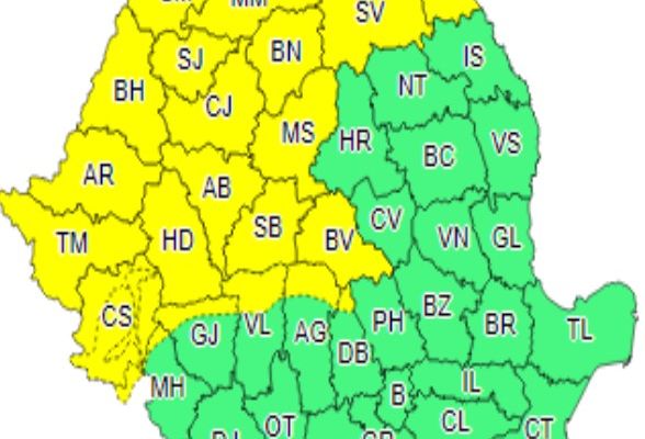 Update: Cod Galben  și Potocaliu de furtună pentru județul Dâmbovița