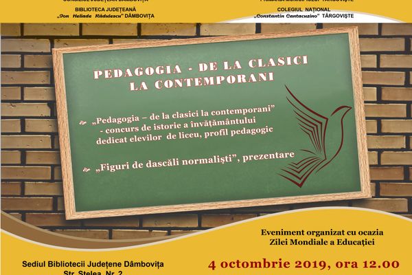 „Pedagogia – de la clasici la contemporani”