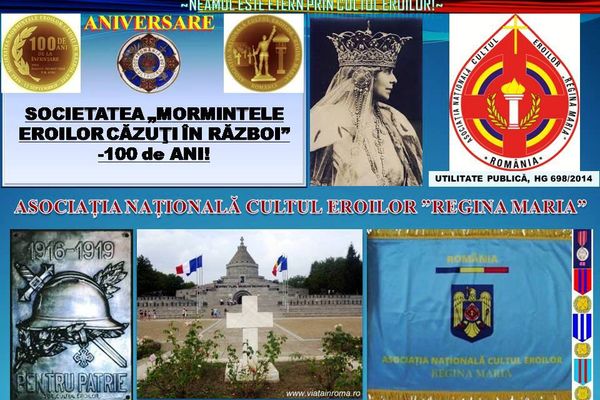 Asociaţia Cultul Eroilor aniversează 100 de ani de la înființarea societății ,,Mormintele Eroilor Căzuți În Război”