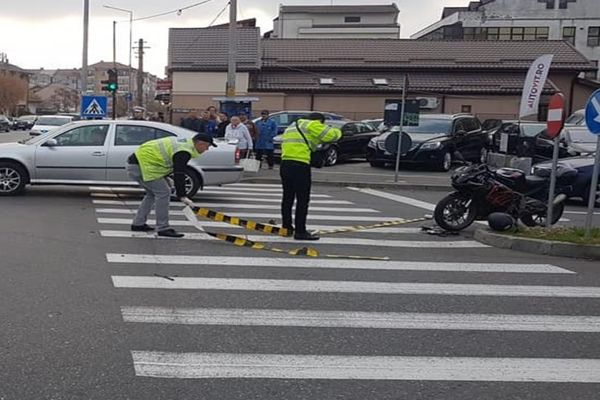 Motociclist accidentat la Târgoviște