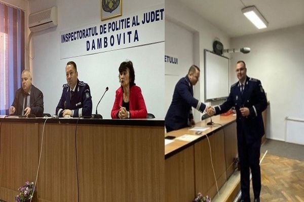 Înaintări în grad în Poliția dâmbovițenă. 20 de polițiști au fost avansați, înainte de termen