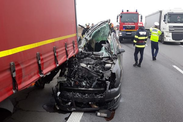 Video| Trafic blocat pe A1 (km 82) după un accident produs la granița dintre Argeș și Dâmbovița