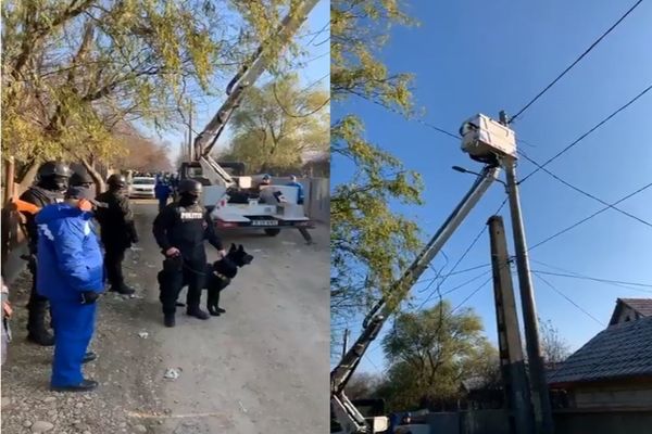 Bilanț final după descinderea "mascaților" la Bălteni, la "hoții de curent": 15 dosare penale