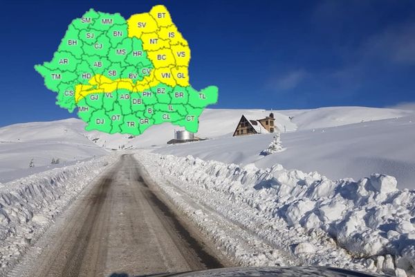 Cod galben de vânt puternic în zonele de munte din Carpații Meridionali și de Curbură. Vânt de 100 km/h și în Dâmbovița