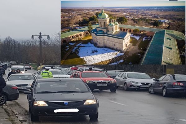 Foto| Aglomerație de nedescris, pe singurul drum de acces către locul paradei de Ziua Națională, din Dâmbovița