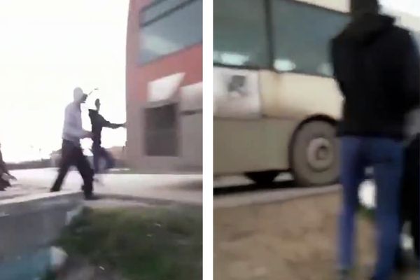 Incident la Răscăieți, după ce un autobuz a lovit un pieton, ce circula pe carosabil