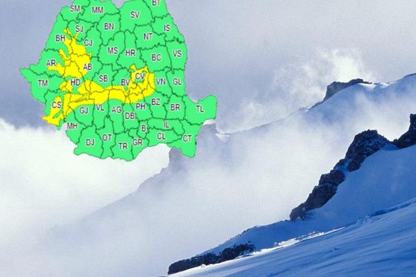 Cod galben de viscol și ninsoare, până de Crăciun, (și) în Dâmbovița. Vezi unde