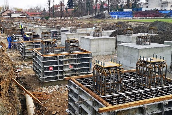 Fotografia zilei. Stadiul lucrărilor de reabilitare la stadionul din Târgoviște. Vezi ce spun autoritățile