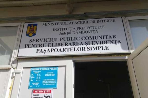 Schimbare de nume și program de funcționare la Serviciul de Pașapoarte Dâmbovița