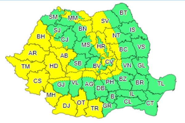 Din nou cod galben de vânt și viscol (26-27 februarie). Doar zona montană din Dâmbovița este afectată