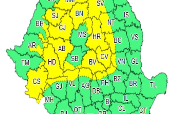 Cod galben de vânt puternic și ploi (și) în zona montană din Dâmbovița (3 februarie). Vin în sfârșit și precipitațiile. Vezi unde