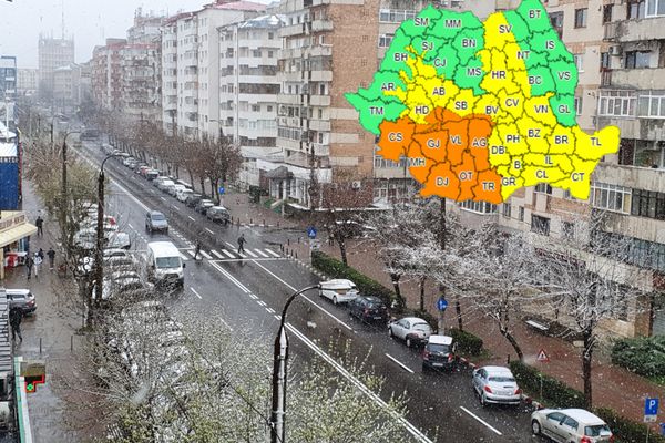Trei zile (23-25 martie) de cod galben, de ninsori si viscol, în Dâmbovița