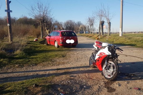 Motociclist accidentat grav, la Priseaca, lângă Târgoviște