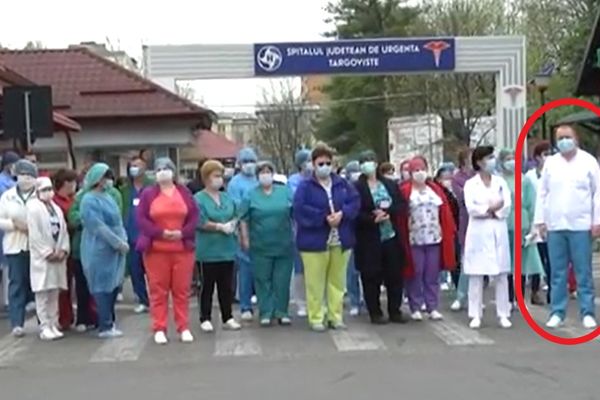 Managerul spitalului din Târgoviște amendat de DSP, după ce a ieșit, alaturi de personalul spitalului, în stradă, la o procesiune religioasă
