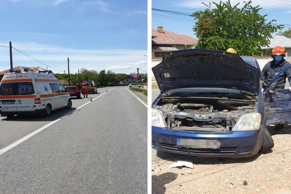 Coliziune auto pe DN 72, la I.L. Caragiale. Un bărbat a fost rănit