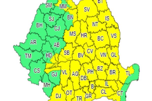 Cod galben de furtună (și) în Dâmbovița (3-4 mai). Ploi torențiale, chiar și de 60 de litri pe metrul pătrat