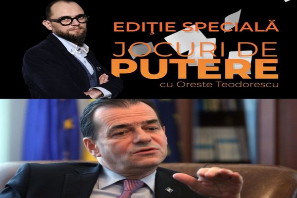 Premierul Ludovic Orban la "Jocuri de Putere" duminica de la ora 21:00