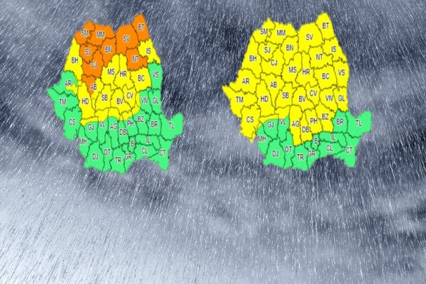 Din nou, atenționare meteo de precipitații abundente. Coduri galbene și în Dâmbovița (28-29 iunie)